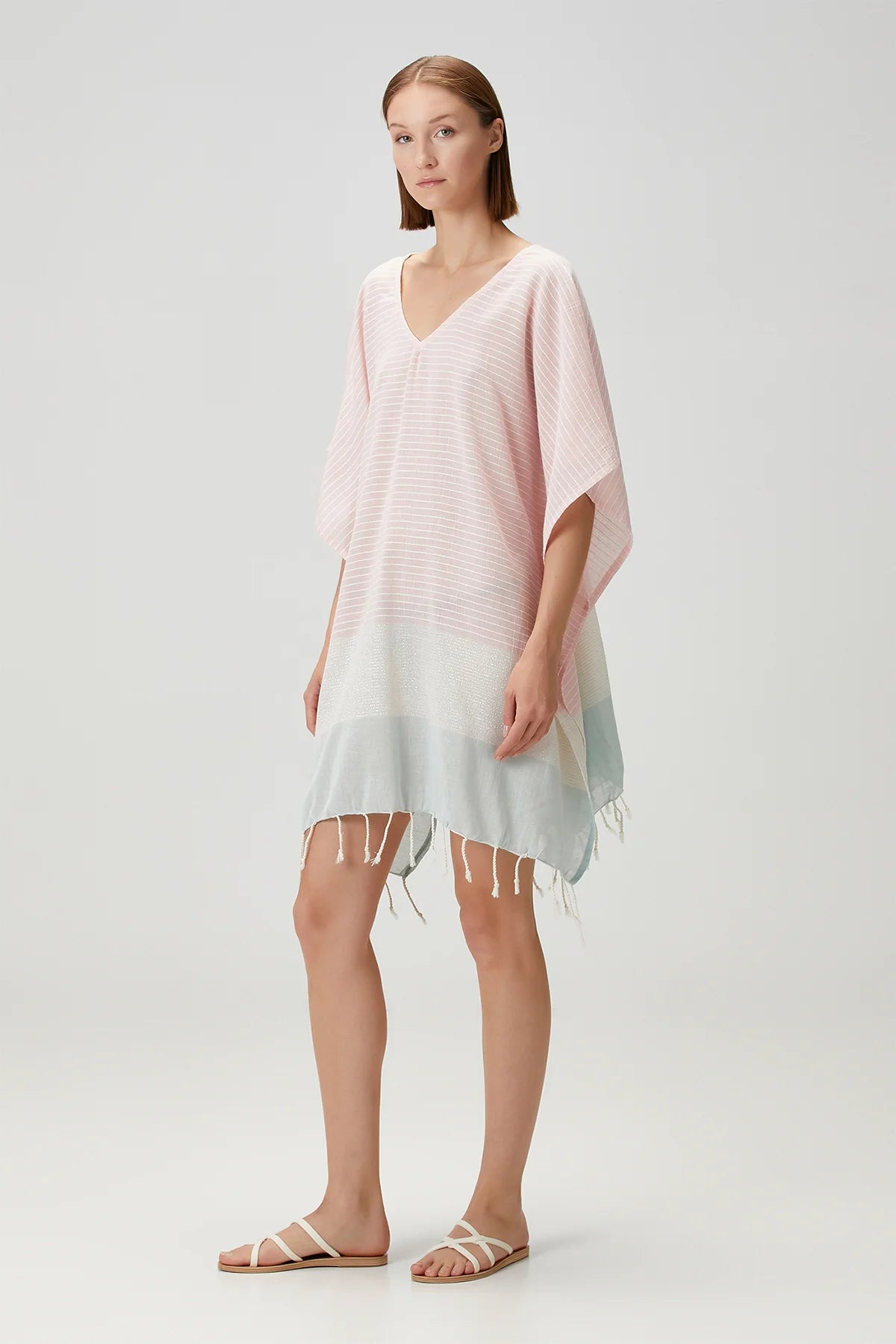 Striped Beach Cover Up