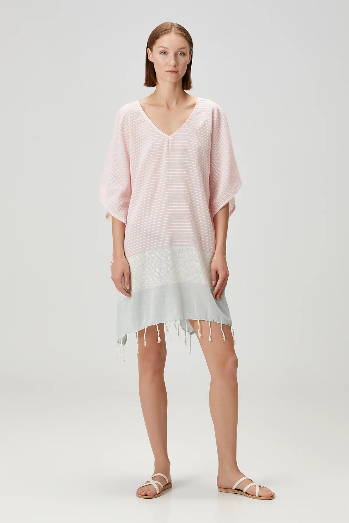 Striped Beach Cover Up