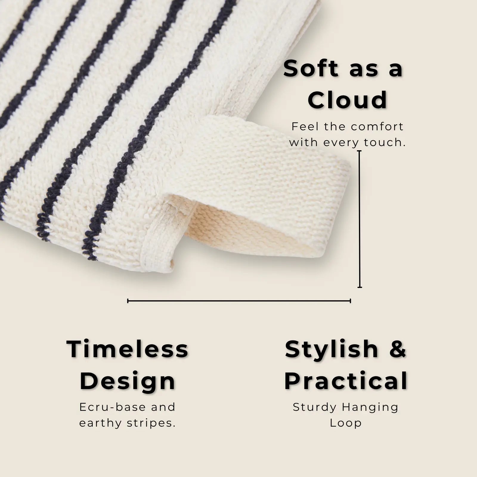 Melika Turkish 100% Cotton Striped Terry Towel