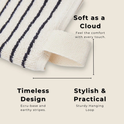 Melika Turkish 100% Cotton Striped Terry Towel