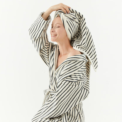 Melika Turkish Cotton Striped Robe