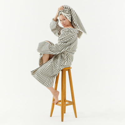 Melika Unisex Striped Robe