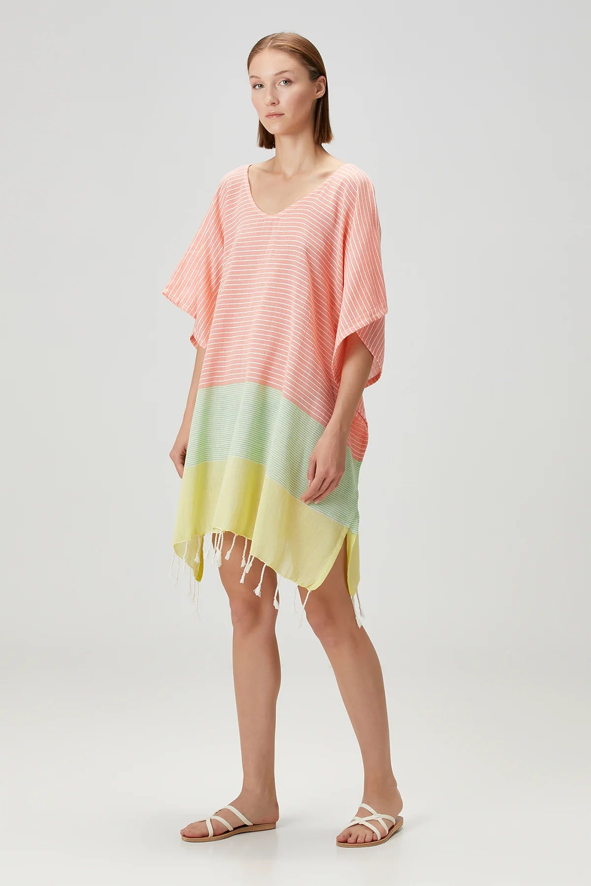Striped Beach Cover Up