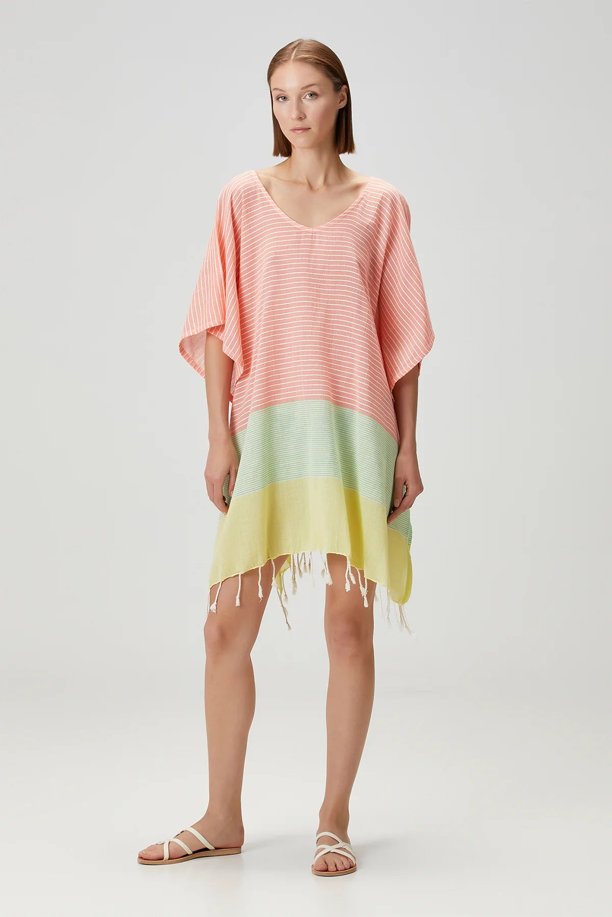 Striped Beach Cover Up