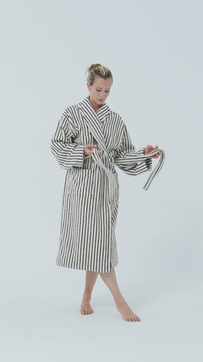 Melika Unisex Striped Robe