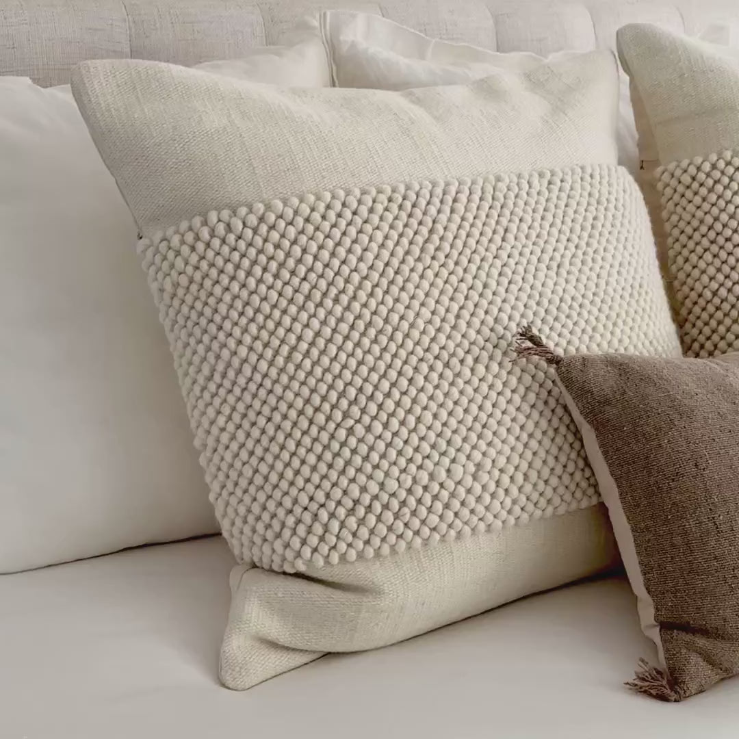 Load video: Kelly Handwoven Pillow