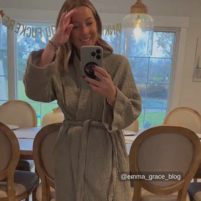 Joy 4- Layered Kimono Robe - 100% Turkish Cotton