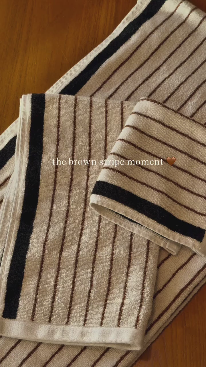 Melika Turkish Cotton Striped Terry Towel