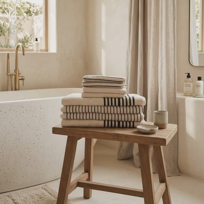 Melika Turkish 100% Cotton Striped Terry Towel