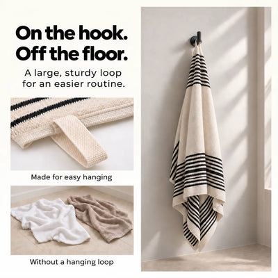 Melika Turkish 100% Cotton Striped Terry Towel