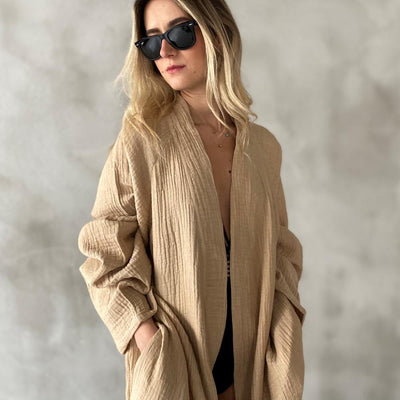 Joy 4- Layered Kimono Robe - 100% Turkish Cotton