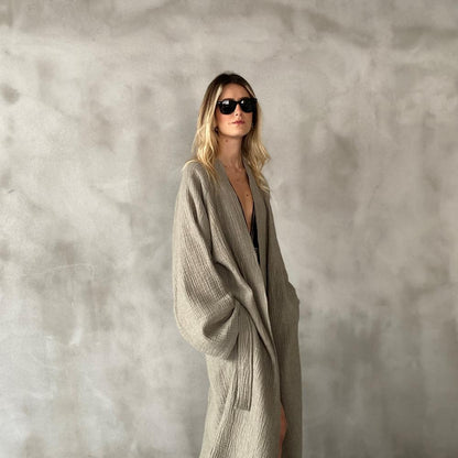 JOY 4- LAYERED KIMONO ROBE - 100% TURKISH COTTON - The Loomia