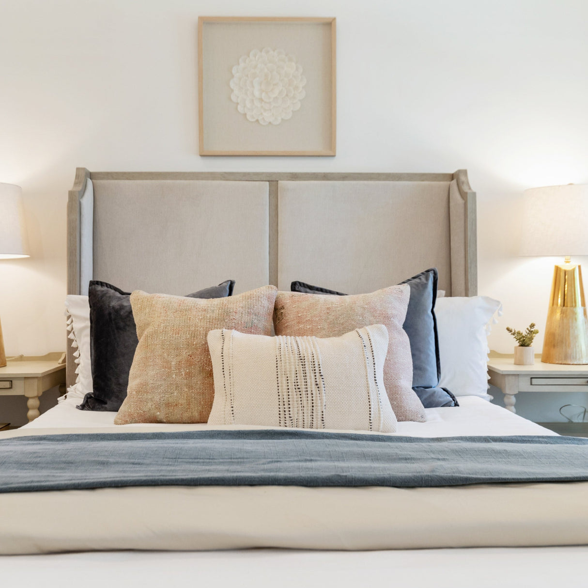 Sanna Ivory Cotton Handwoven Pillow