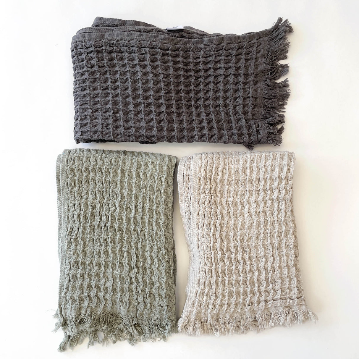 OLIVIA WAFFLE WEAVE TOWELS – The Loomia