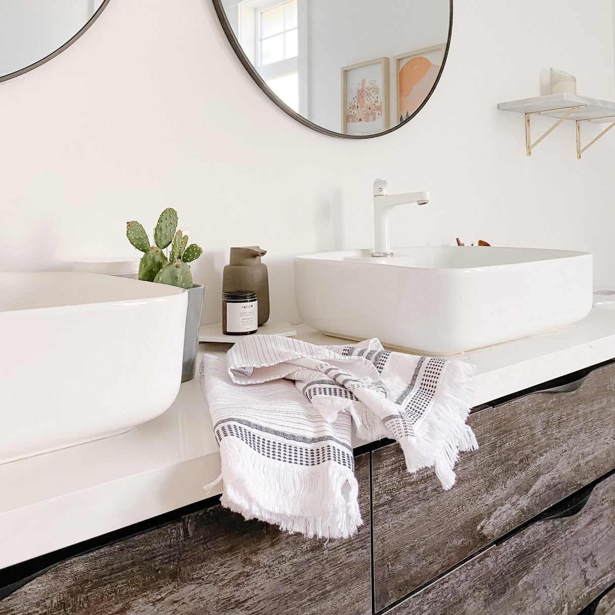 Nadine 100% Cotton Terry-Sided Bath Towel - The Loomia