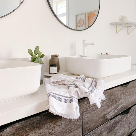 Nadine 100% Cotton Terry-Sided Bath Towel - The Loomia
