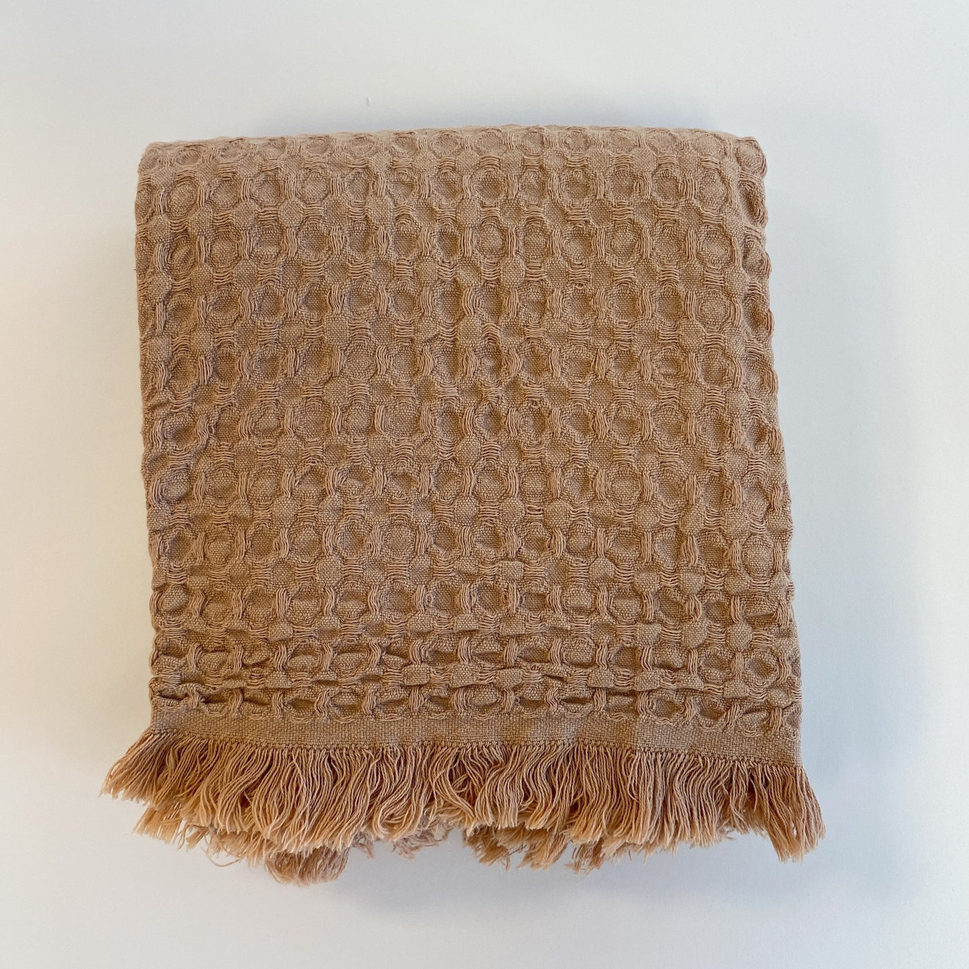 Linda Vintage Waffle Weave Stonewashed Turkish Cotton Towel - The Loomia