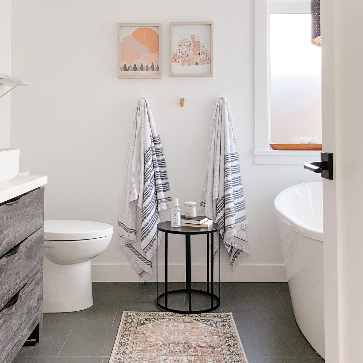 Nadine 100% Cotton Terry-Sided Bath Towel - The Loomia