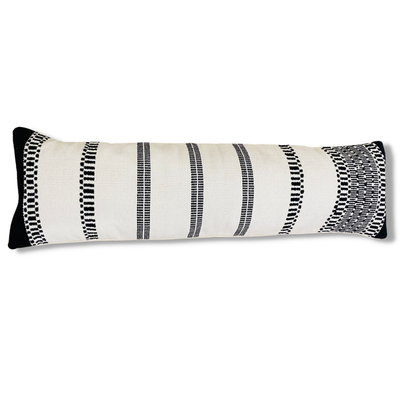 Katrin Black and Ivory Lumbar Pillow
