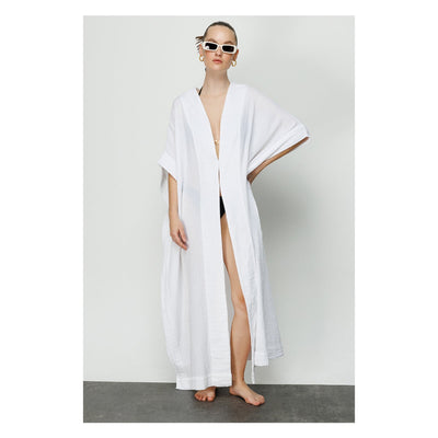 Cara V Neck Kaftan Kimono Robe and Beach Cover Up