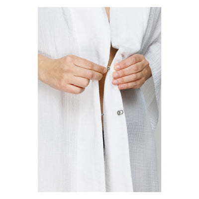 Cara V Neck Kaftan Kimono Robe and Beach Cover Up