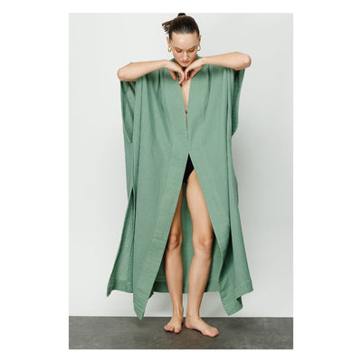 Cara V Neck Kaftan Kimono Robe and Beach Cover Up