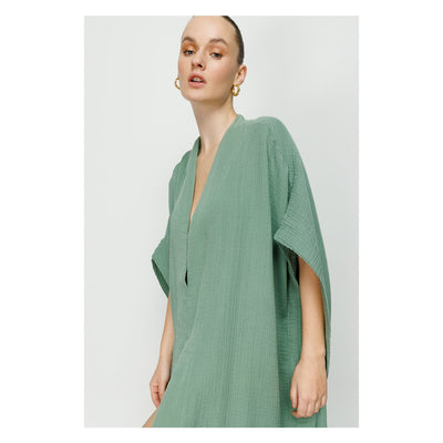 Cara V Neck Kaftan Kimono Robe and Beach Cover Up