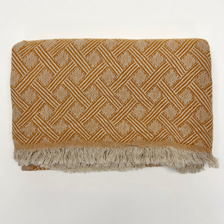 Ross Linen and Cotton Turkish Throw Blanket