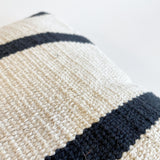 Chanda Handwoven Black and Cream Pillow - The Loomia