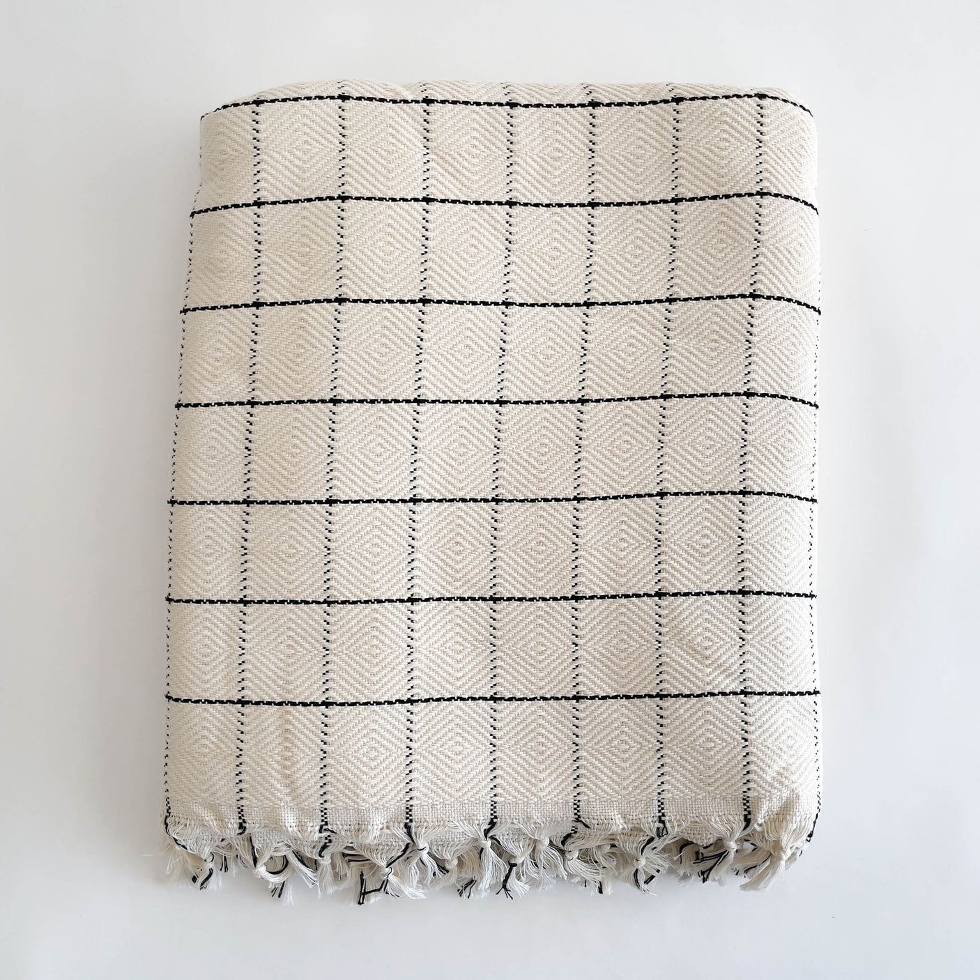 Naz | 100% Turkish Cotton XL Throw Blanket - The Loomia