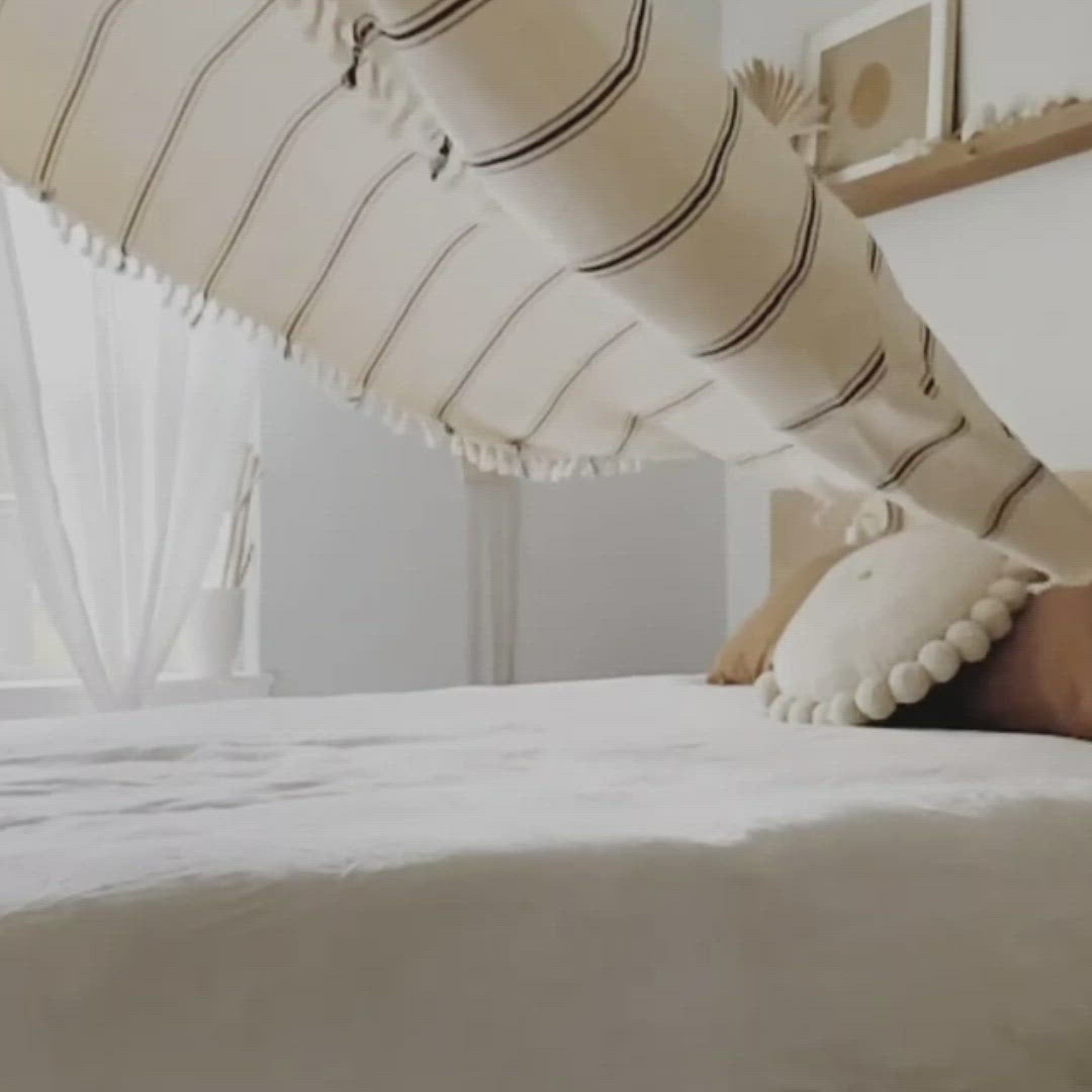 Sophie | Farmhouse Home Decor Turkish Cotton Throw Bed Blanket