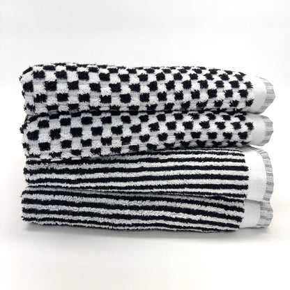 Ruth Dots Turkish Bath Towel With Finished Edge