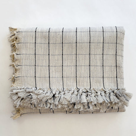 Naz | 100% Turkish Cotton XL Throw Blanket - The Loomia