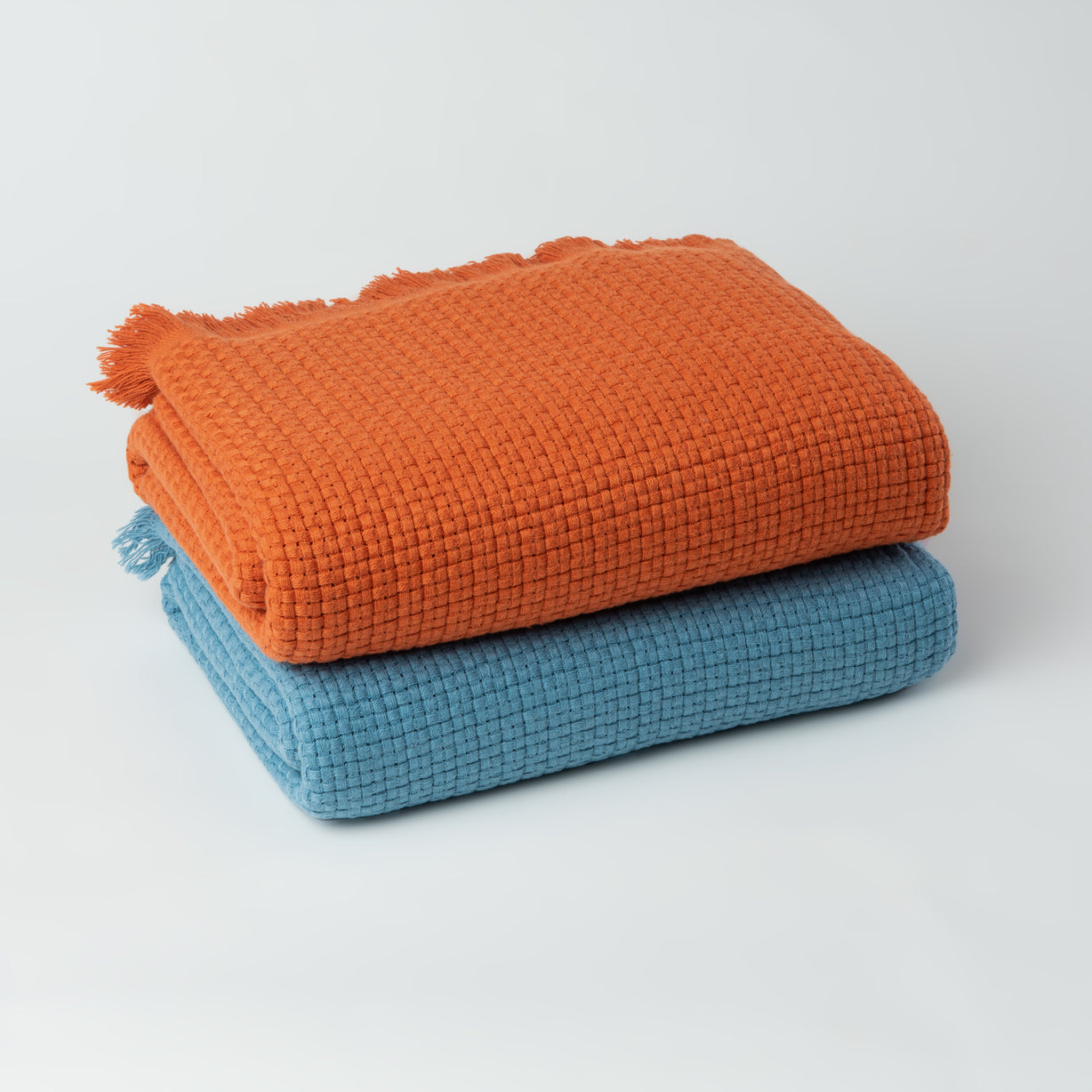 Baran Box Weave Throw Blanket - 100% Turkish Cotton