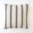 SOPHIE BLACK AND CREAM STRIPE HANDWOVEN PILLOW - The Loomia