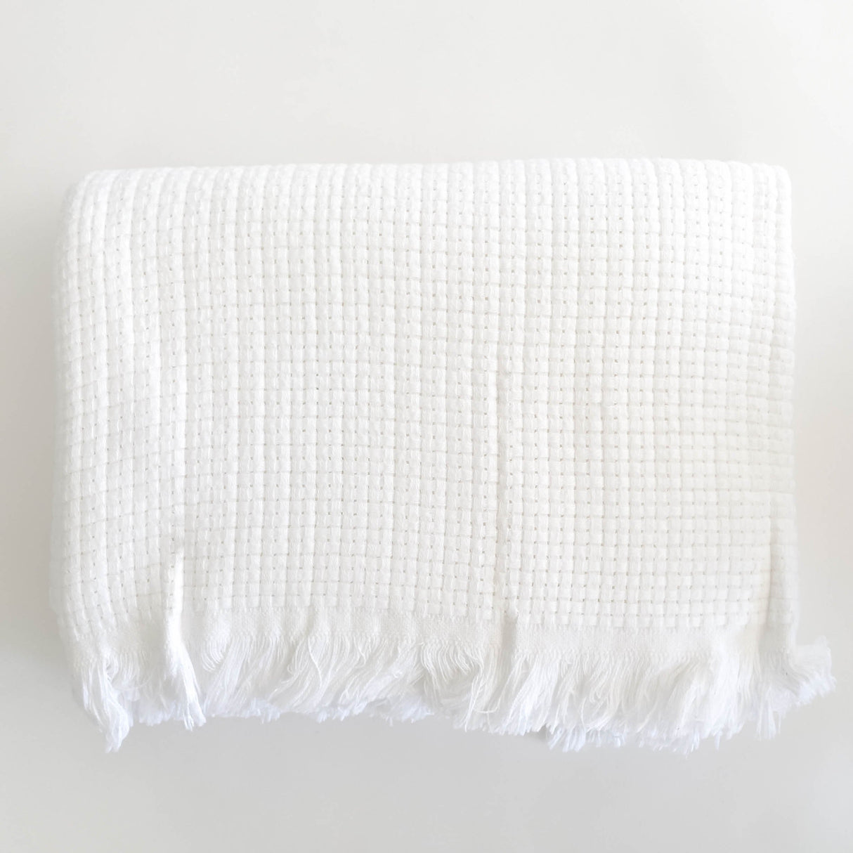 Baran Box Weave Throw Blanket - 100% Turkish Cotton - The Loomia