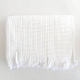 Baran Box Weave Throw Blanket - 100% Turkish Cotton - The Loomia