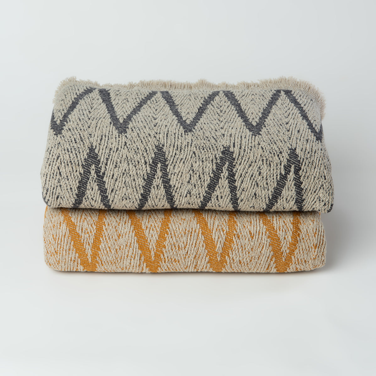 Fahri Zig Zag Pattern Turkish Throw Blanket
