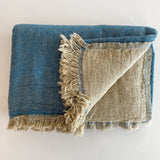 Ekani Linen and Cotton Turkish Throw Blanket - The Loomia