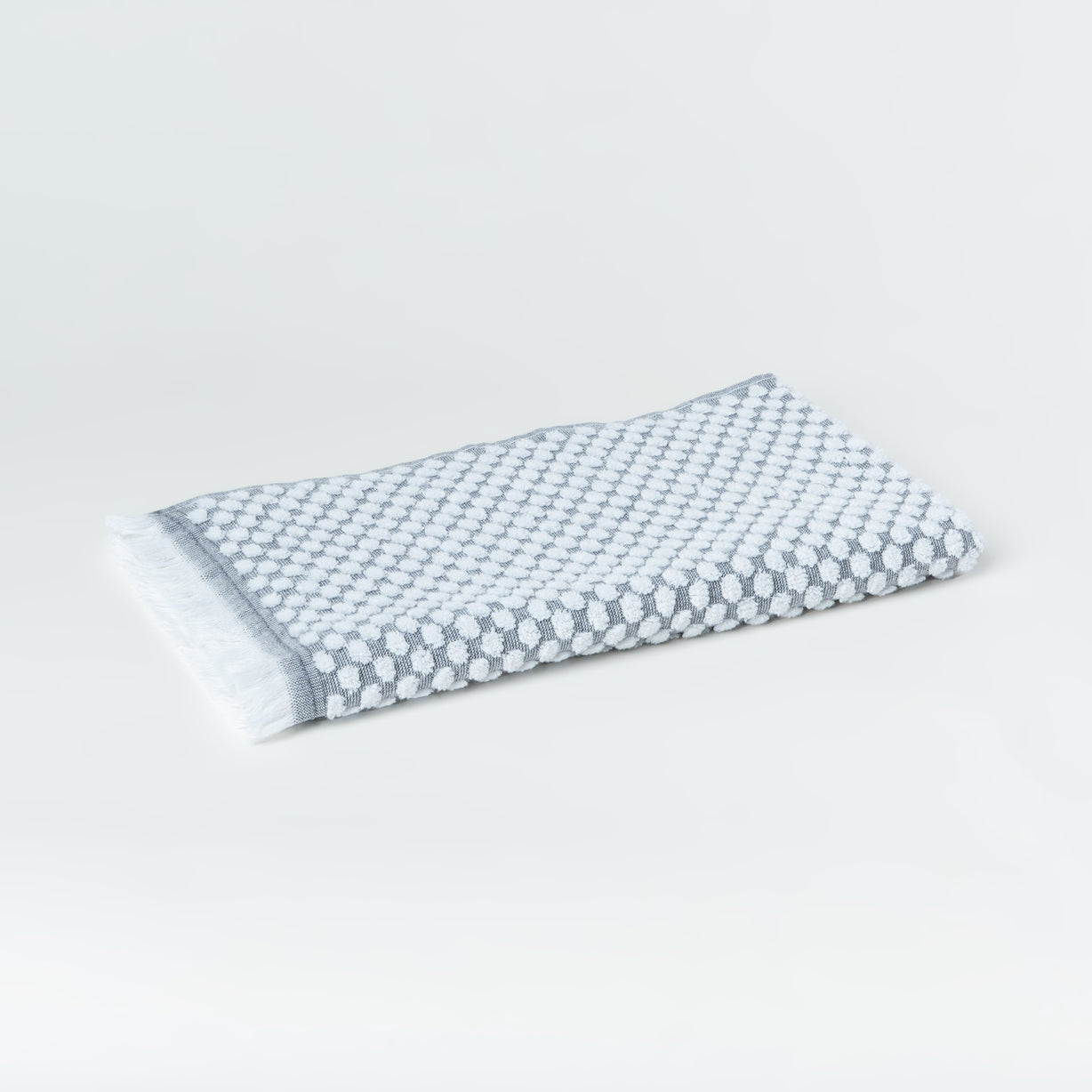 Jenna Dots Terry Turkish Towel - Gray / Bath Towel