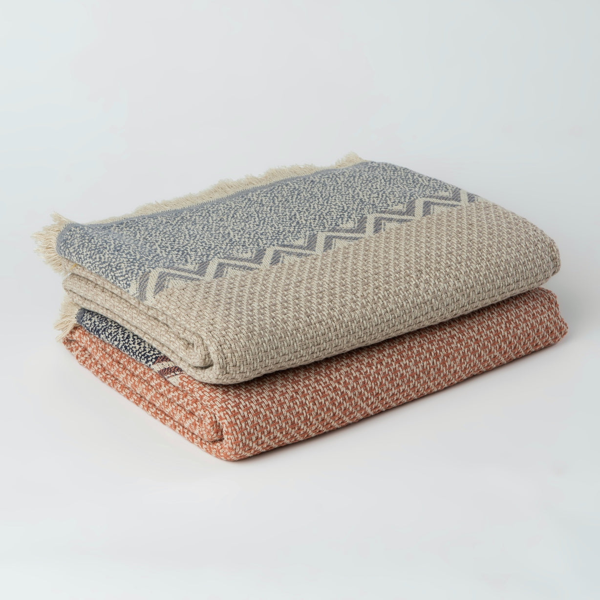 Dylan Linen and Cotton Turkish Throw Blanket