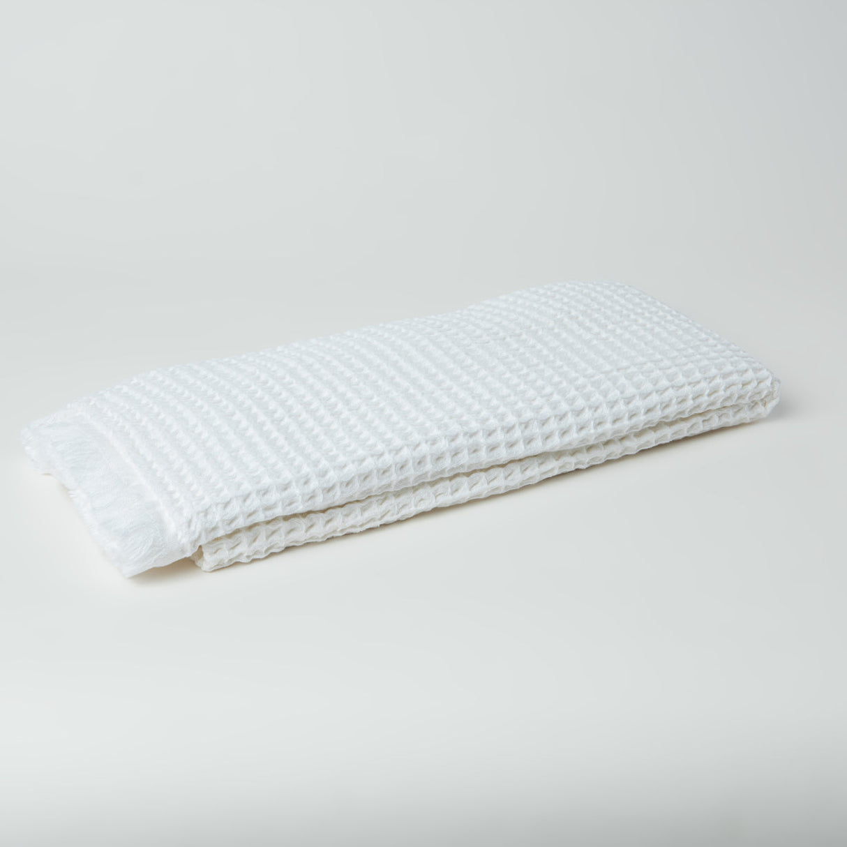 White Cotton Waffle Weave Towel