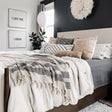 Farida | Linen and Turkish Cotton Throw Blanket - The Loomia