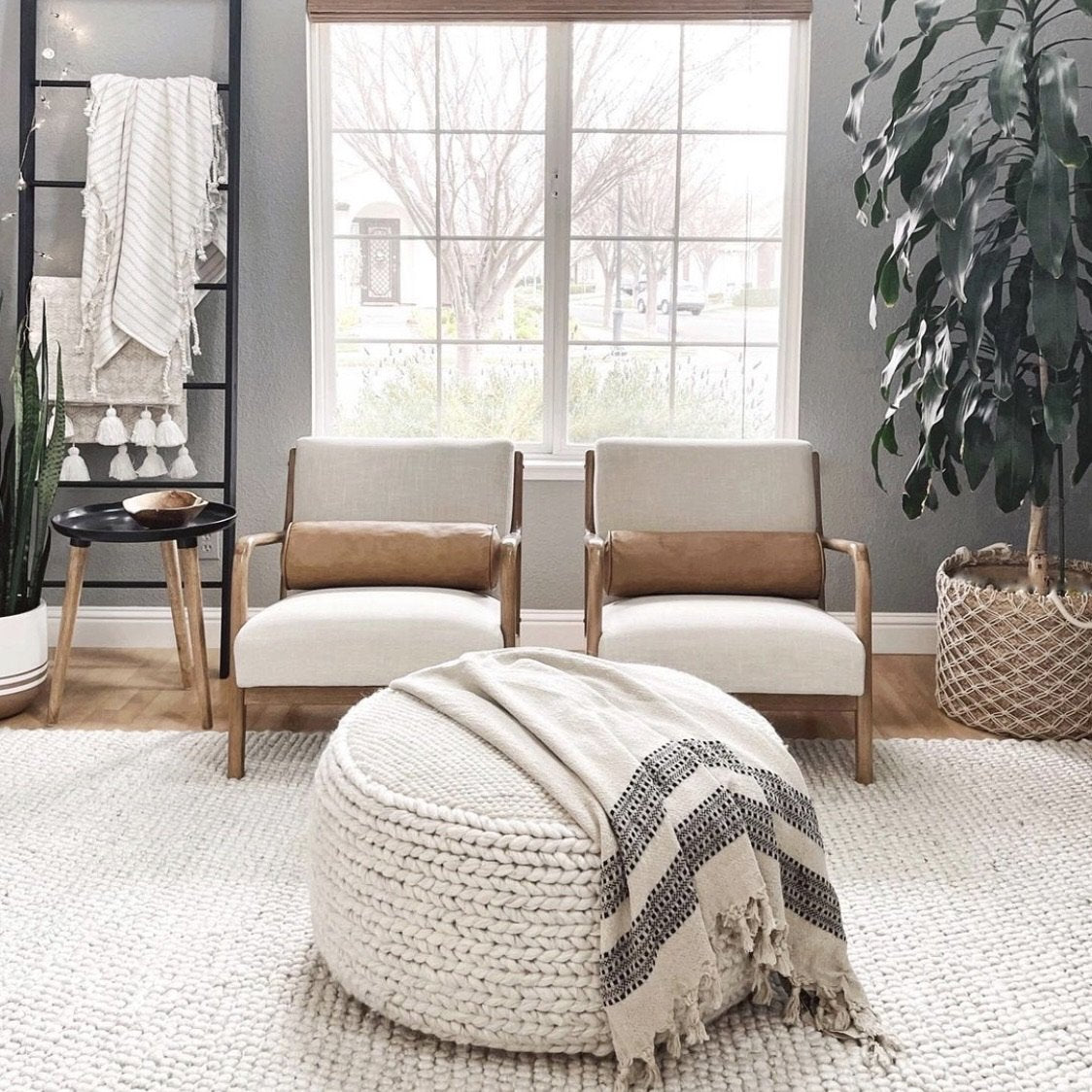 Farida | Linen and Turkish Cotton Throw Blanket - The Loomia