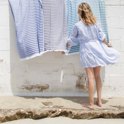 IRIS COTTON TURKISH BEACH TOWELS