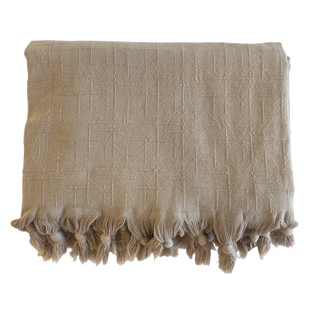 Kimi Stonewashed Turkish Cotton Throw Blanket | The Loomia