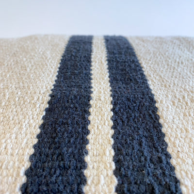 Viti Handwoven Black and Cream Pillow - The Loomia