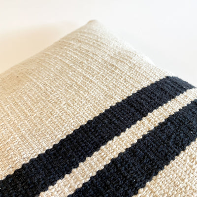 Ruhi Handwoven Black and Cream Pillow - The Loomia
