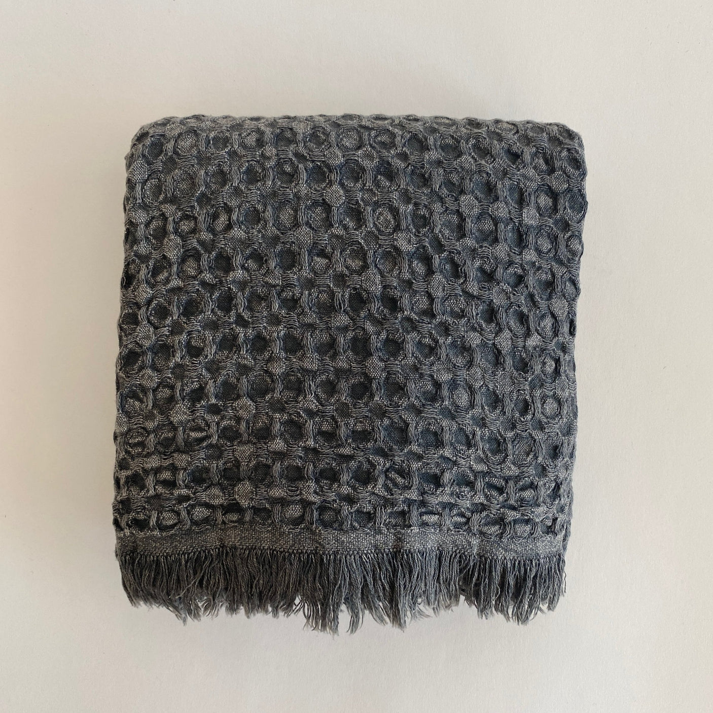 Linda Vintage Waffle Weave Stonewashed Turkish Cotton Towel - The Loomia
