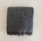 Linda Vintage Waffle Weave Stonewashed Turkish Cotton Towel - The Loomia